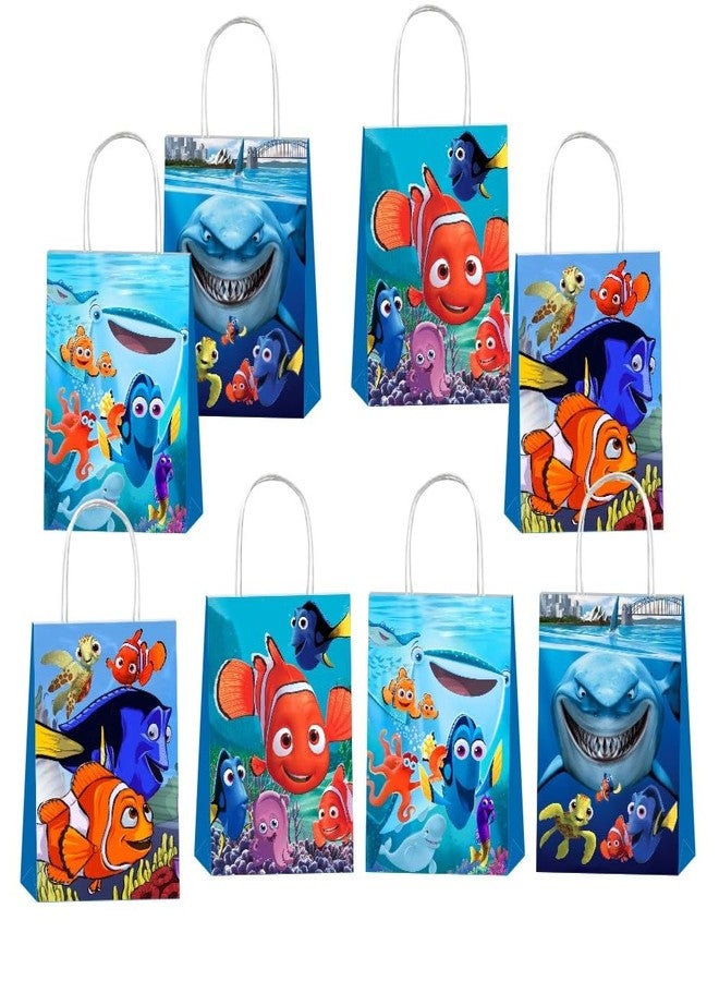 fancigo 12pcs Finding Nemo Gift Bags Goodie Bags with Handles for Kids Birthday Party Decorations Supplies - Image 2