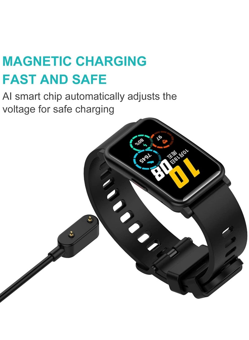 إلترازون Charger Compatible with Huawei Watch Fit, USB Charging Cable Cord Base Dock Charger Adapter Stand For Huawei Band 6 smartwatch (Black) - Image 2