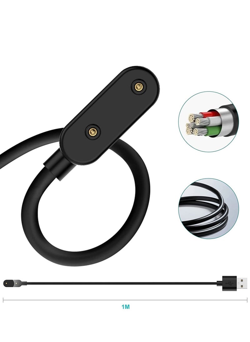 إلترازون Charger Compatible with Huawei Watch Fit, USB Charging Cable Cord Base Dock Charger Adapter Stand For Huawei Band 6 smartwatch (Black) - Image 4