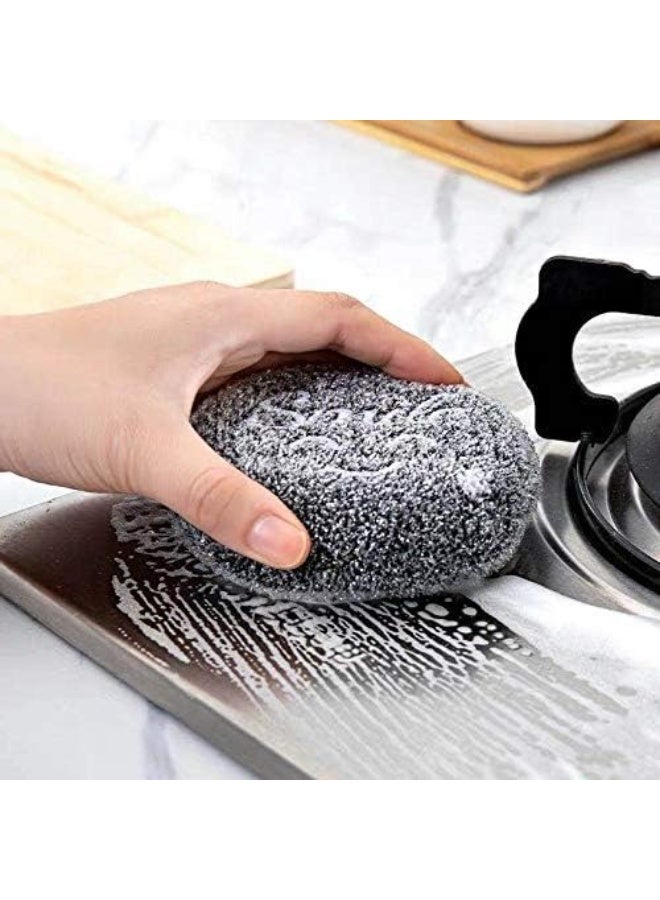 زوبا اسفنجة تنظيف سيليكون مزدوجة الوجه وابتسامة من ألياف الكربون -215 - Image 5