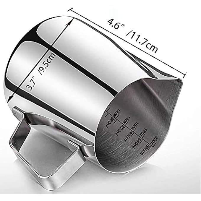 DEEMTON Milk Frothing Pitcher Stainless Steel Latte Art Creamer Cup 20Oz500Ml - Image 5