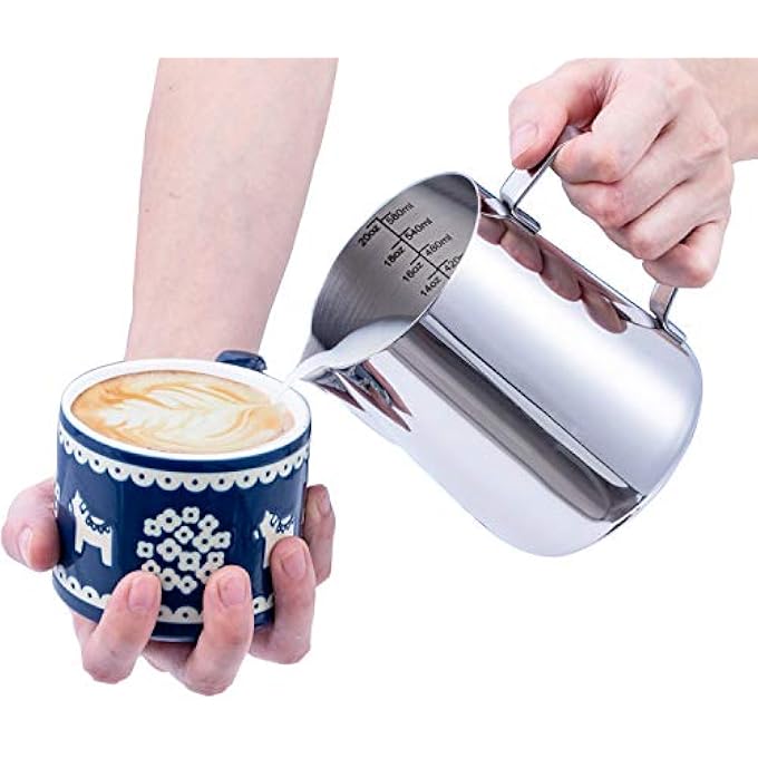 DEEMTON Milk Frothing Pitcher Stainless Steel Latte Art Creamer Cup 20Oz500Ml - Image 3