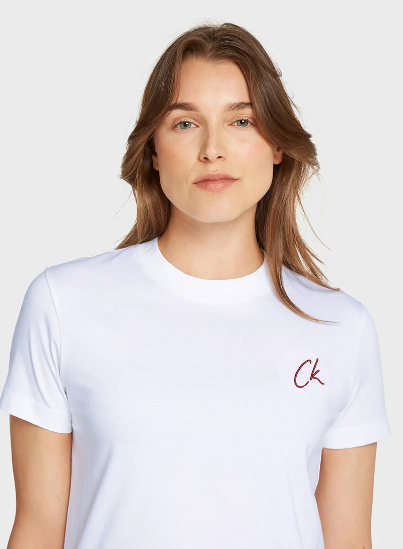كالفن كلاين جينز EMBROIDERED CK REGULAR TEE