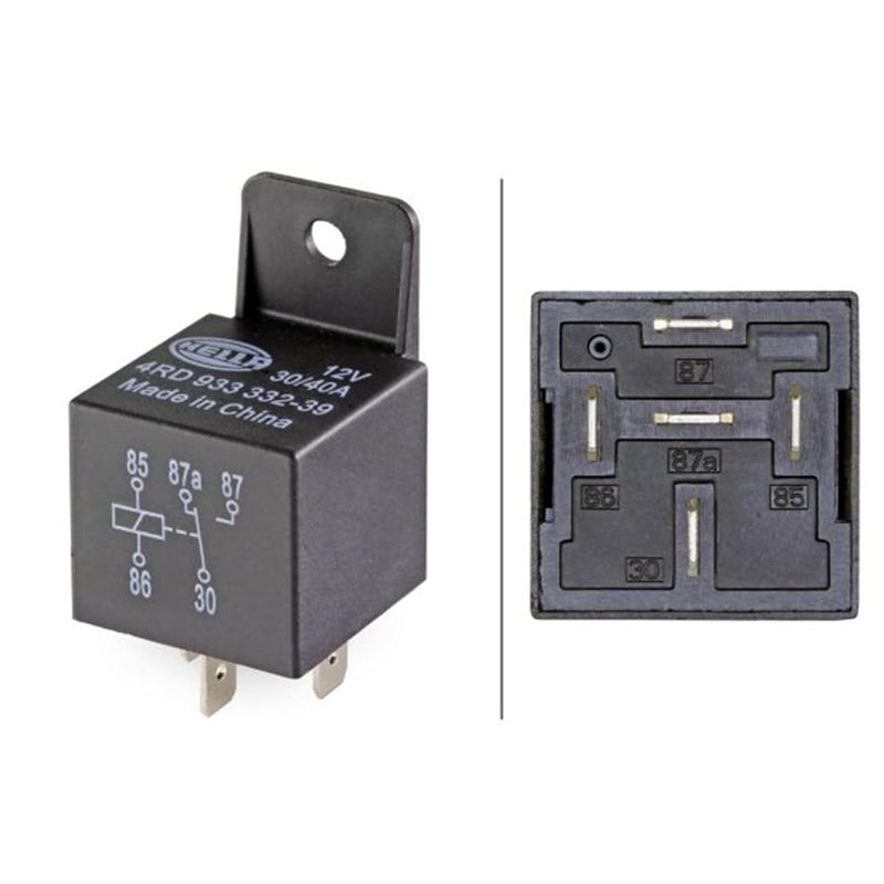 HELLA 4RD 933 332-391 Relay, main current - 12V - 5-pin connector - Changeover Contact - with holder - Quantity: 1 - Image 3