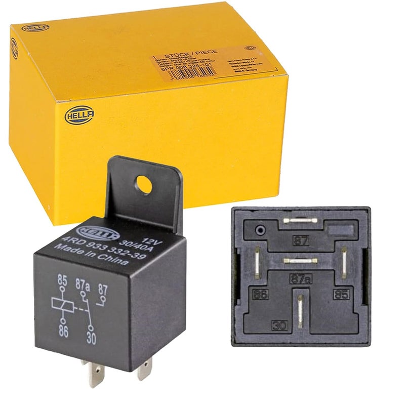 HELLA 4RD 933 332-391 Relay, main current - 12V - 5-pin connector - Changeover Contact - with holder - Quantity: 1 - Image 2