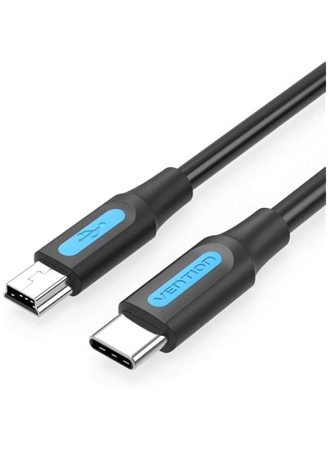 Generic - VENTION USB C to Mini USB Data Cable and Fast Charging for Digital Camera HDD MP3 MP4 Player DVR GPS Mini USB 2.0 (C to Mini-B, 0.5 M) - Image 1
