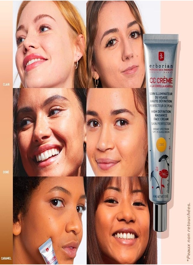 erborian - ERBORIAN CC Cream SPF 25, Dore - Lightweight Coverage & Sun Protection 15ml - Image 1