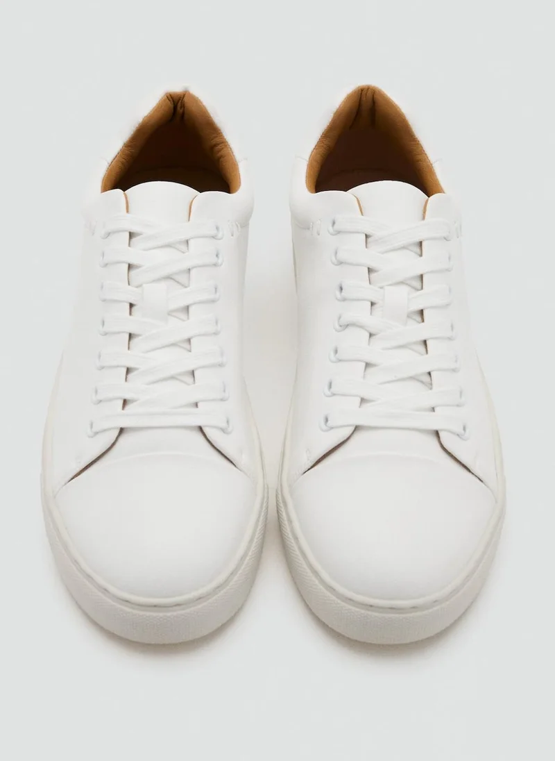 Mango Man Lace-Up Panel Sneakers