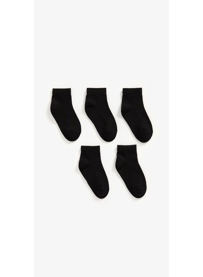 Black Trainer Socks 5 Pack