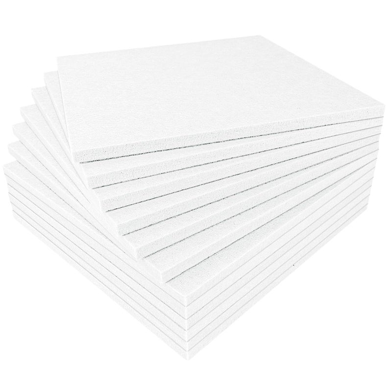 BXI Thickened Sound Absorbing Panels 12 Pack 12 X 12 X 05 Inches Dense Acoustic Panels Echo Noise Reducing Sound Panels Tackable Studio Panels for Wall and Ceiling Acoustic Treatment White
