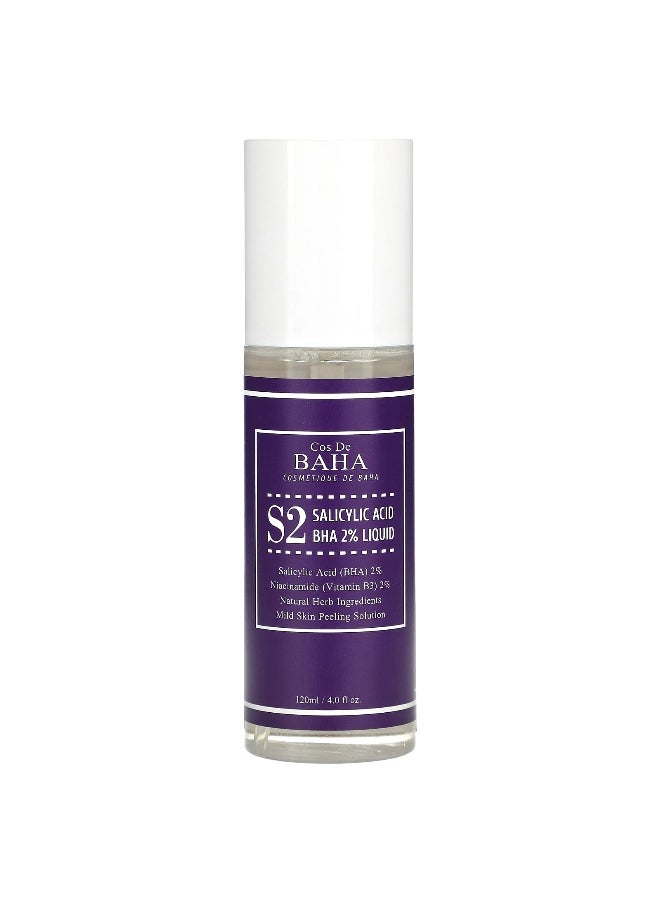 Cos De BAHA Cos De BAHA, S2, Salicylic Acid BHA 2% Liquid, 4 fl oz (120 ml)  - Image 1