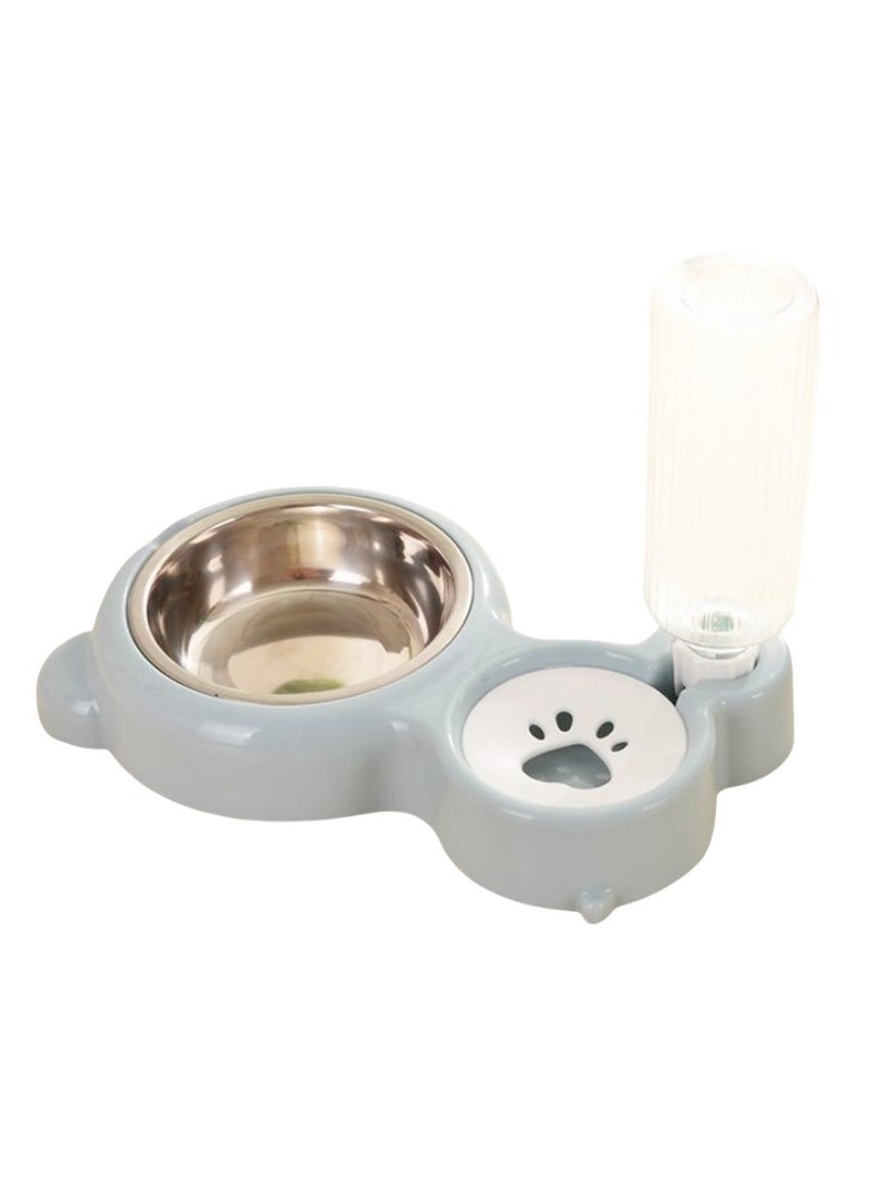 2-in-1 dog and cat stainless steel feeder and automatic gravity water dispenser, cat and dog feeder, automatic water bowl, food bowl - Image 3