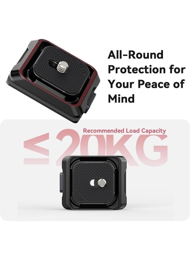 ULANZI UKA01 Quick Release Plate Kit, Arcac/F38 Interface Camera Quick Release Plate Mount Quick Setup w/ 1/4" to 3/8" Screw Thread Gimbles Sliders Tripods Adapter for Sony/Nikon/DJI/Fuji - Image 5