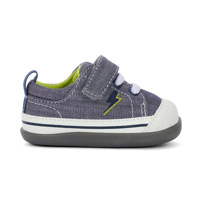 See Kai Run Stevie II INF - First Walker Shoe for Infants, Gray/Lightning, Infant 3 - Image 3