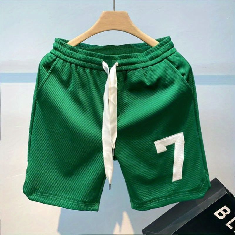 Mens Summer Basketball Shorts Casual White 9002-Black  - Image 2
