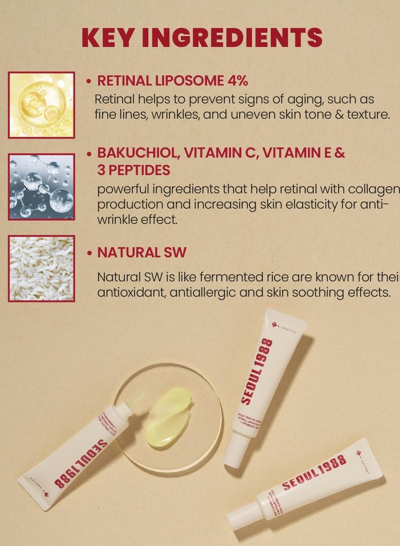K-SECRET SEOUL 1988 Eye Cream : Retinal Liposome 4% + Fermented Bean - Image 4
