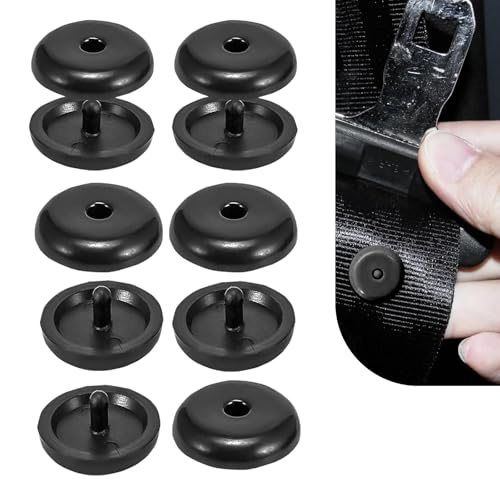 winterrock 10 Sets Seat Belt Button Stop SnapOn Seat Belt Clips Universal Fit Plastic Seatbelt Stopper Kit From Sliding Down Car Accessories Black - Image 1