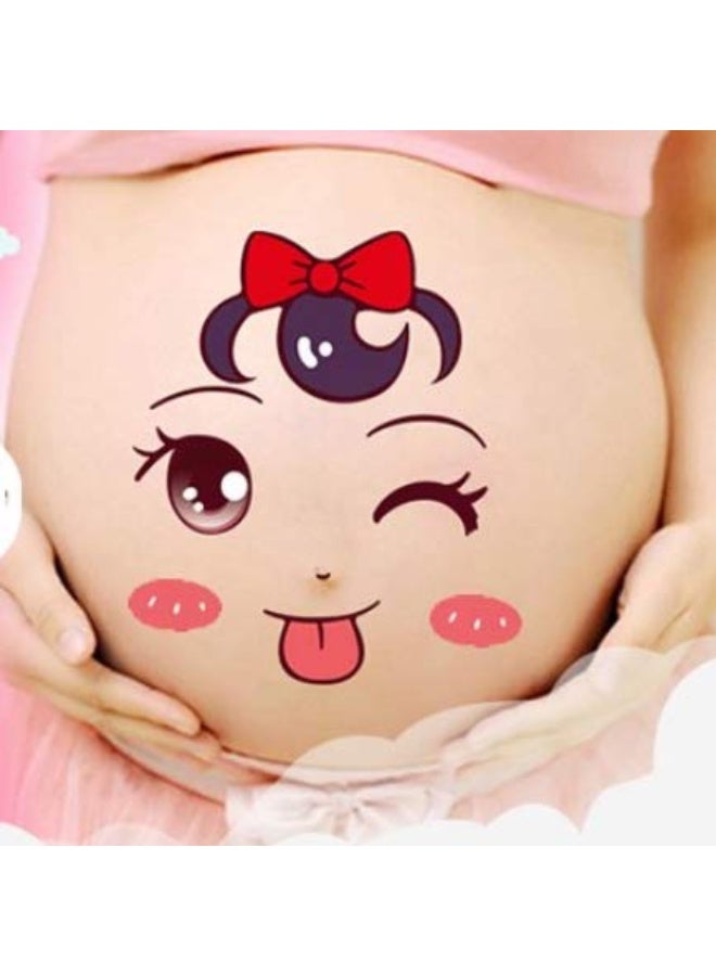 نانا NANA ALINILA 12 Sheets Face Pregnant Belly Bump Stickers - Image 2