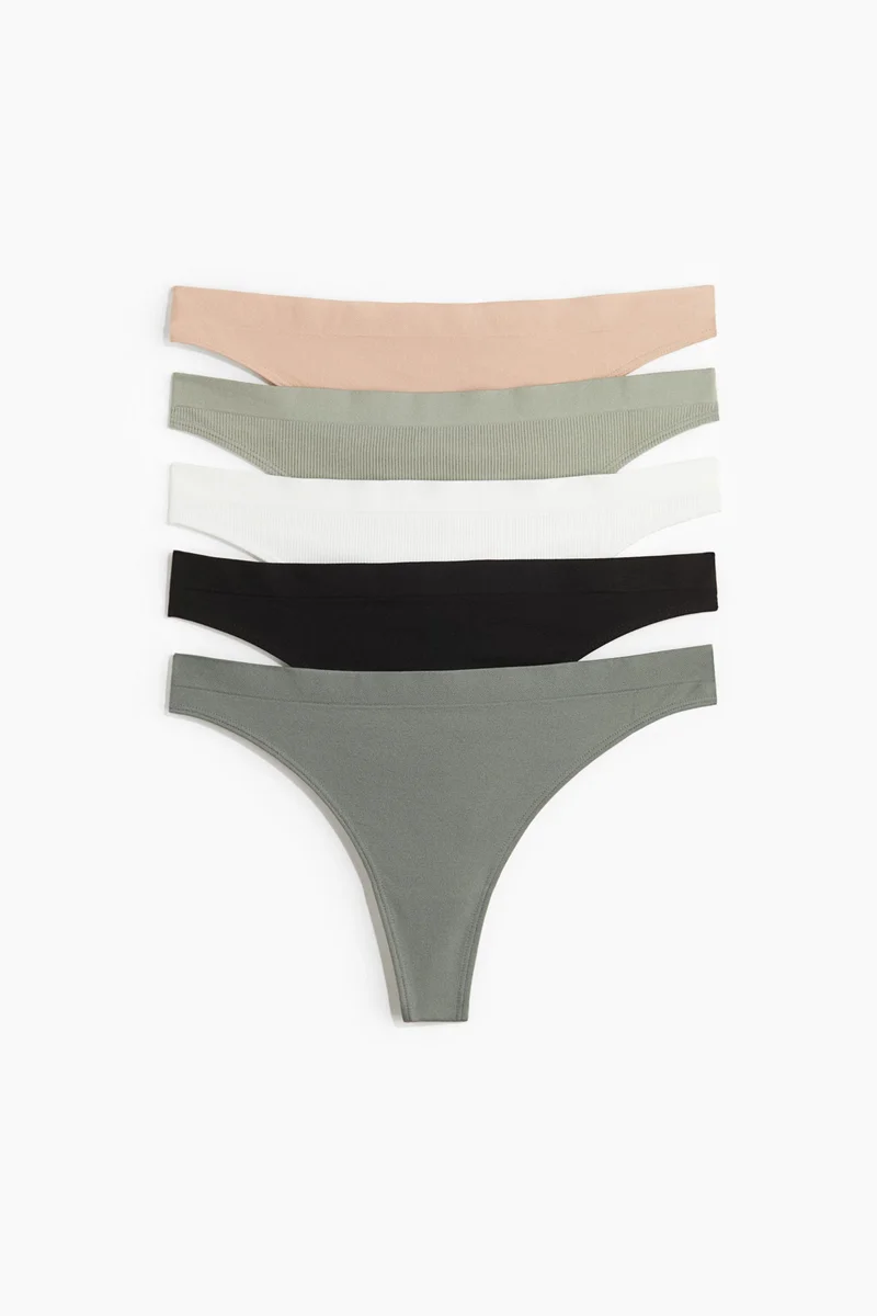 H&M 5-pack seamless thong briefs