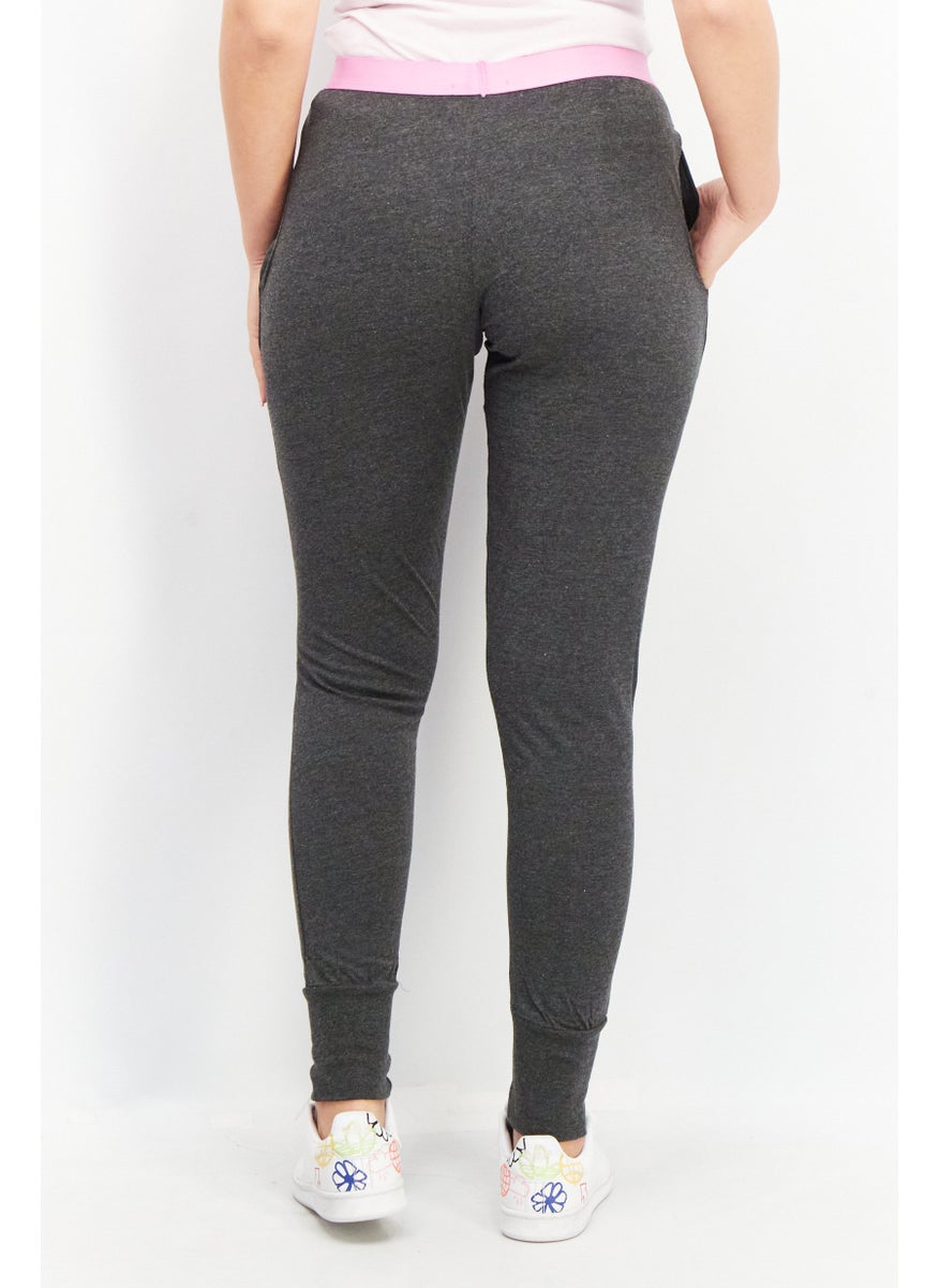 French Connection - Women Regular Fit Solid Stretchable Jogger Pants, Grey - Image 1
