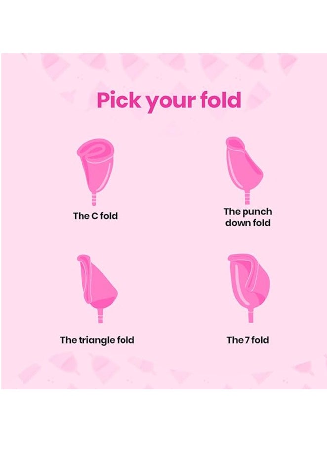 i-activ - i-activ Menstrual Cup for Women with free sterilizer case | Rash-Free, Leak-Free & Ultra soft Cup with Pouch| 100% Medical Grade Silicone | 8-10 hrs protection (Medium) Pack of 1 - Image 1
