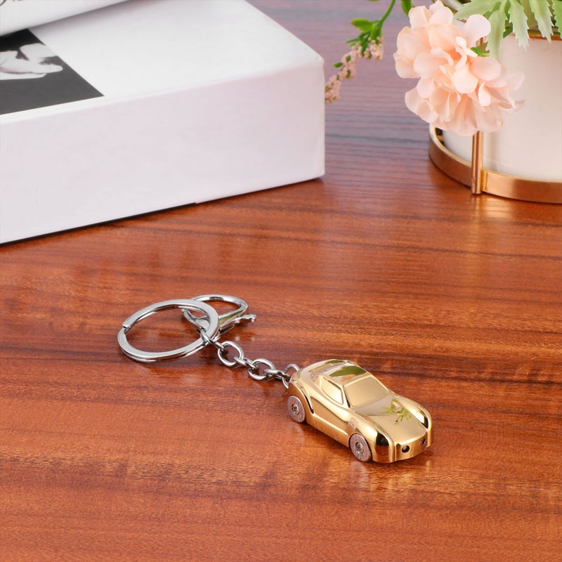 Design Key Key Holder Unisex Keychains Glowing Key Decoration with Button Battery (Golden) - Image 4