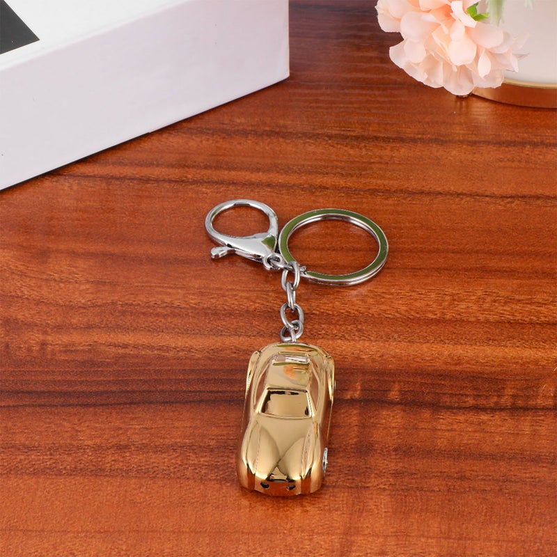 Design Key Key Holder Unisex Keychains Glowing Key Decoration with Button Battery (Golden) - Image 1