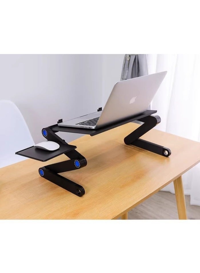 Generic Adjustable Bed Laptop Desk - Foldable Portable Table for Laptop, Reading & Study in Bed/Sofa with Phone Slot & Cup Holder | Multi-Angle Tilt  - Image 3