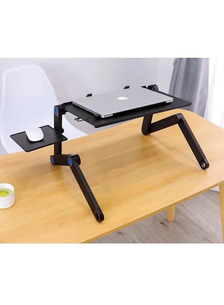 Generic Adjustable Bed Laptop Desk - Foldable Portable Table for Laptop, Reading & Study in Bed/Sofa with Phone Slot & Cup Holder | Multi-Angle Tilt  - Image 4