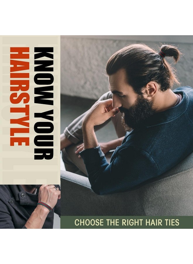 EasYoung Braided Mens Hair Ties For Men, For Buns Curly Thick Dense Hair Elastic Hair Ties For Guys, No damage No Crease Breakage, 9 Count (Pack of 1) - Image 5