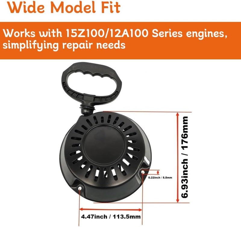 High-Performance Recoil Starter for For BS 1150, 1450, 1650 Snow Blower Engines - OEM 695738, 696711, 699335, and 798873 Compatible - Durable Replacement Starter for Winter Operations - Image 4