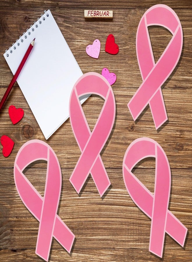 Aflyu 150 Pieces Pink Ribbn Cutouts Breast Cancer Awareness Paper Cutouts Card for Breast Cancer Awareness Theme Events Supply (Pink) - Image 4