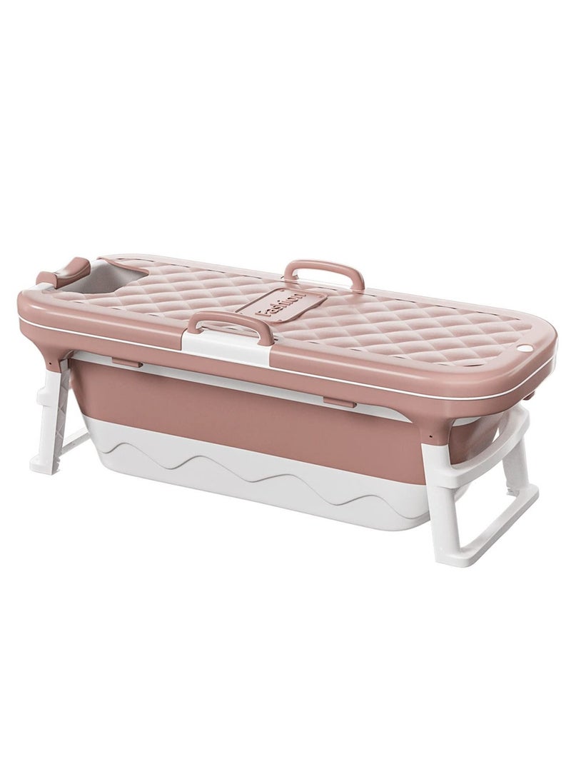 DubaiGallery Folding Bathtub, TPE + PP Bath Barrel, Simple Bathtub Non-slip Bathtub for Kids and Adults, Intelligent Temperature, Double-edged Edging, Home Health Bathtub - Image 3