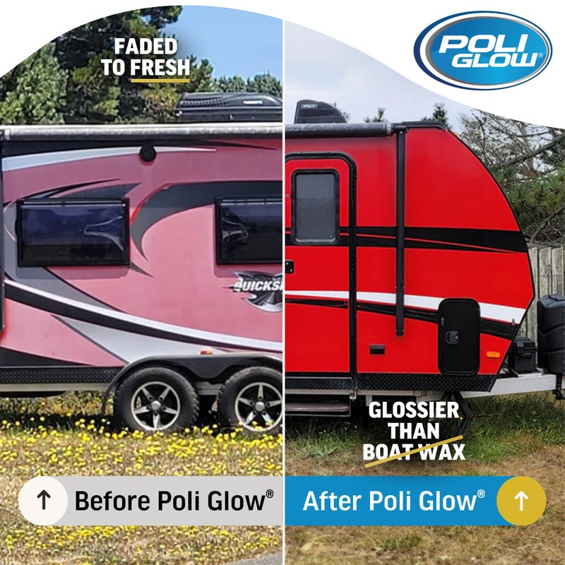 Poli Glow Deluxe Kit Fiberglass Repair RV & Boat Cleaner - Complete Fiberglass Restorer for Boats and RVs - Eliminates Oxidation, Restores Shine & Protects - Easy to Apply, Long-Lasting - 6-in-1 Kit - Image 5