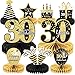 Tevxj 9 Pieces 30th Birthday Decoration 30 th Birthday Centerpieces for Tables Decorations Cheers to 30 Years Honeycomb Table Topper for Men and Women Thirty Years Party Decor Supplies - Image 3
