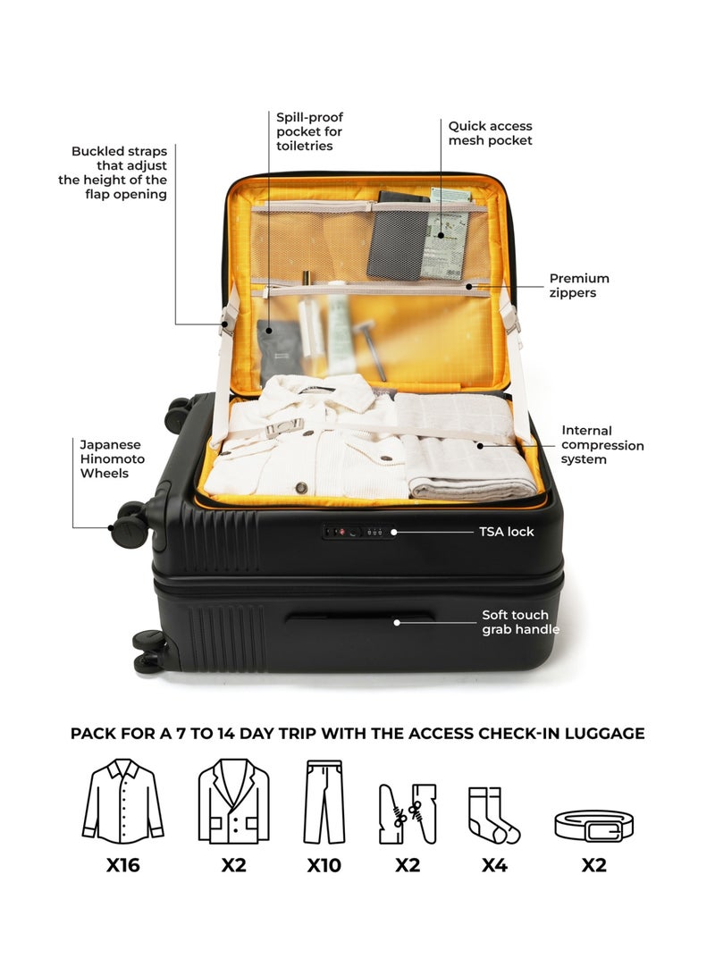موكوبارا للتجارة ذ.م.م حقيبة سفر بتصميم الوصول - بولي كربونات ماكرولون ألماني | كريبتو صن راي .، أسود - Image 5