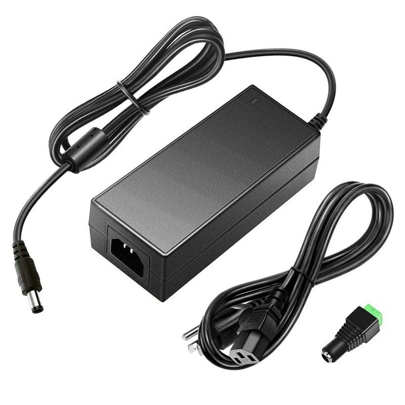 SHNITPWR 24V 3A DC Power Supply Adapter AC 100V~240V to DC 24 Volt 3 Amp 72W Converter Transformer 5.5x2.5mm Plug for 5050 3528 LED Strip Light 3D Printer LED Driver CCTV Security System LCD Monitor