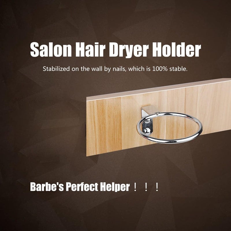 woobles Hair Dryer Holder Wall Mount Stainless Steel Hands Free Blow Dryer Holder for Salon- - Image 4