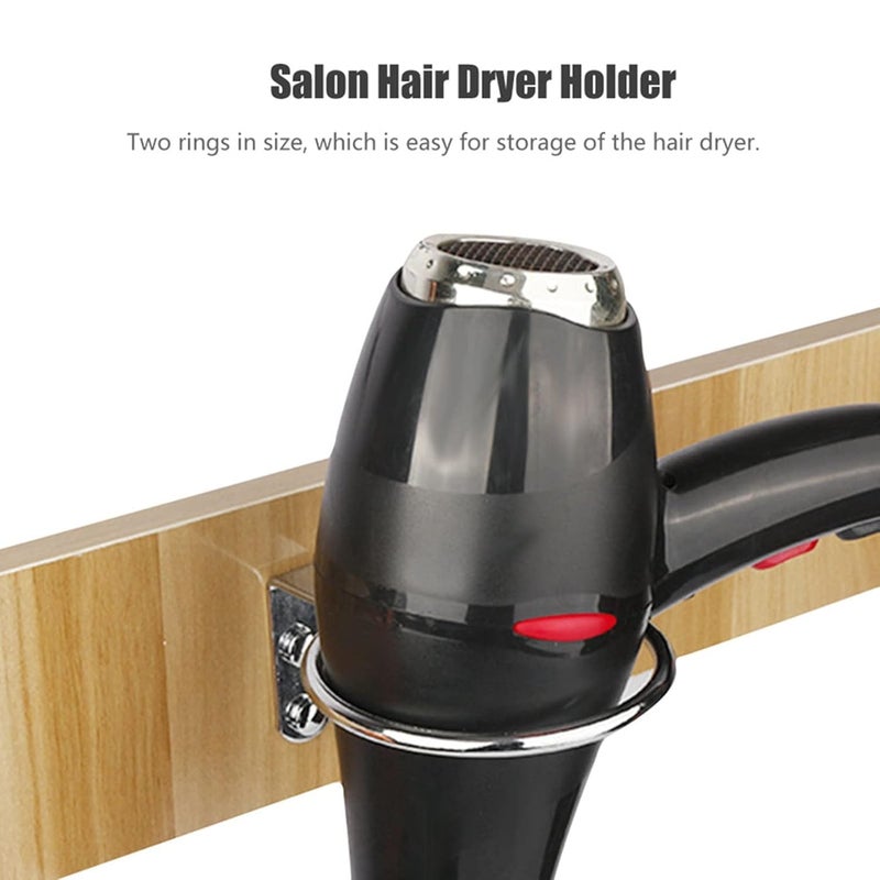 woobles Hair Dryer Holder Wall Mount Stainless Steel Hands Free Blow Dryer Holder for Salon- - Image 3