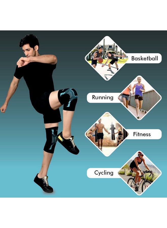 AccuSure AccuSure Orthopedic Pain Relief Knee Support Cap Brace/Sleeves Pair For Sports, Pain Relief, Compression Support, Exercise, Gym, Running, Cycling, Knee Cap Guard Brace Knee Support For Men & Women - Image 4