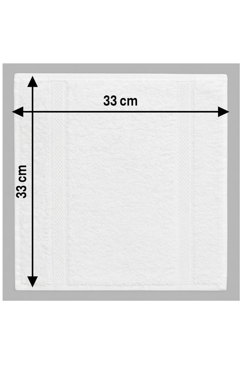فابينني مناشف وجه فاخرة من القطن بنسبة 100%، 6 قطع، مقاس 33×33 سم، مناشف غسيل 13×13 بوصة، منشفة صغيرة ناعمة وماصة، تصميم بحافة مزدوجة، مجموعة مناشف أطباق متعددة الاستخدامات للحمامات وغرف الطعام والصالات الرياضية والفنادق والمنتجعات الصحية - Image 2