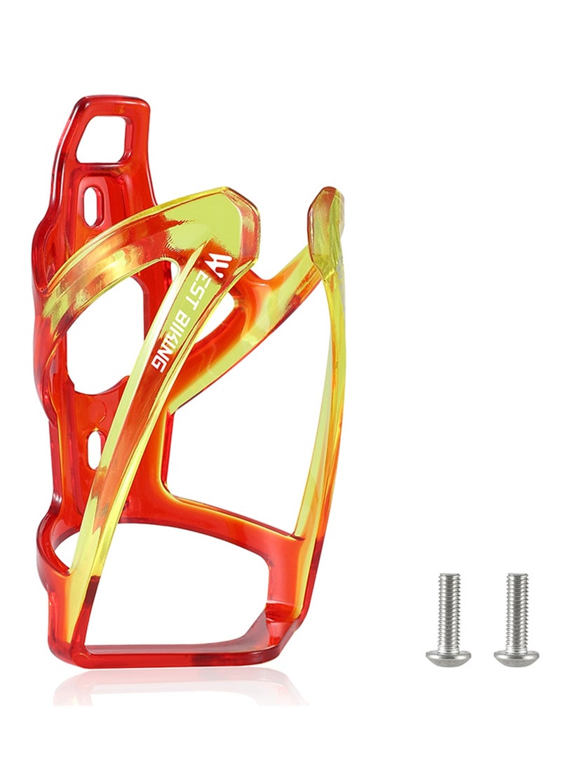 NOVOLAN NOVOLAN Bicycle Bottle Holder Multi-Color Gradient Road Mountain Bike Bottle Holder Riding Water Cup Holder Bicycle Accessories, Lightweight and Portable, Scratch-Resistant Easy to Install (yellow)  - Image 1