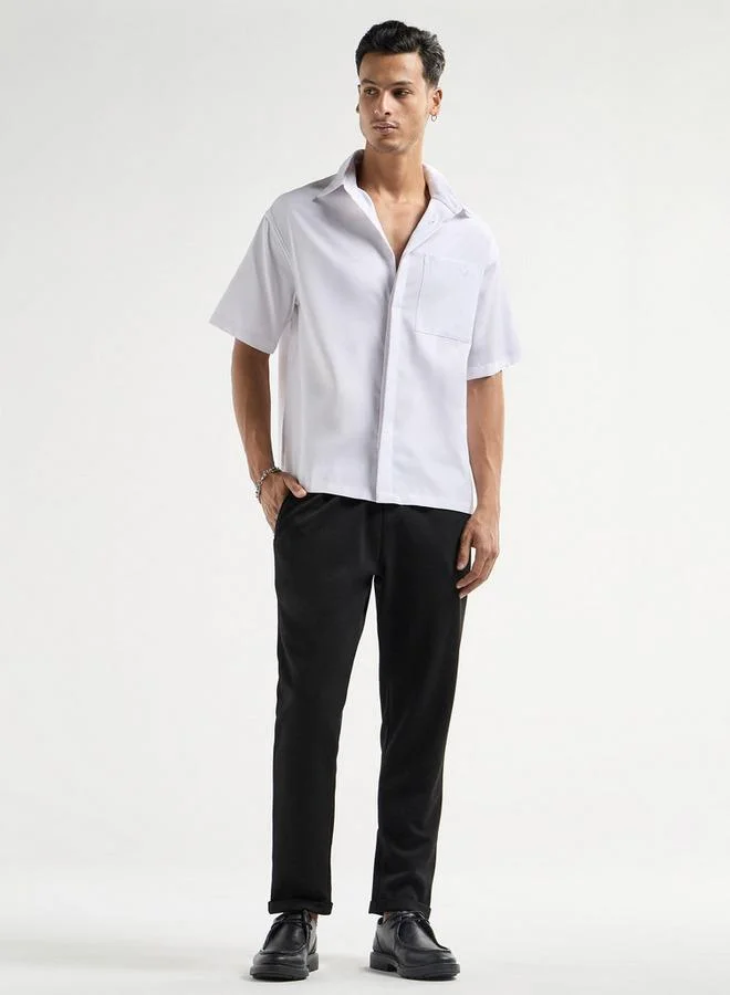 Splash FAV Regular Fit Shirt with Collar and Short Sleeves