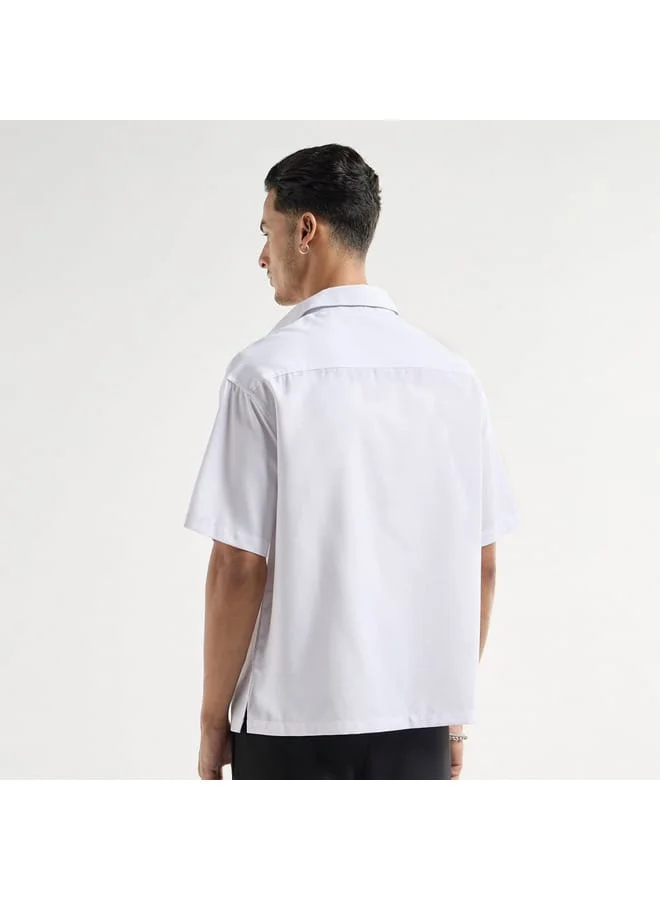 Splash FAV Regular Fit Shirt with Collar and Short Sleeves