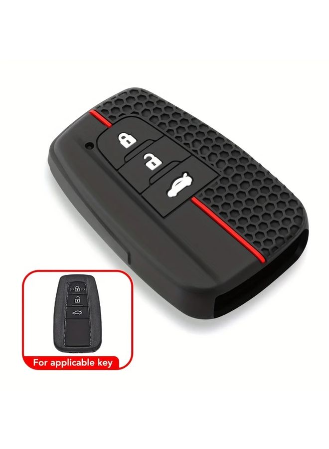 Black Silicone Remote Key Fob Cover Protector for Toyota Corolla RAV4 Camry Prius - Image 4