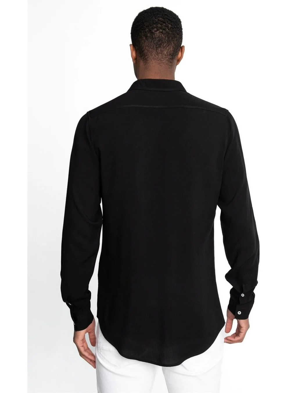 Tudors Slim Fit Slim Fit Long Sleeve Flowy Viscose Stylish Men's Shirt -