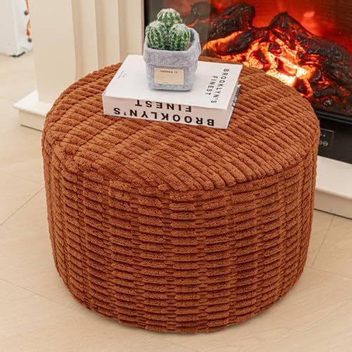 Asuprui Pouf Ottoman Round Ottoman Foot Rest Foot Stool Poufs for Living Room Bean Bag Chair Floor Pouf Storage Solution or Wedding - Image 1