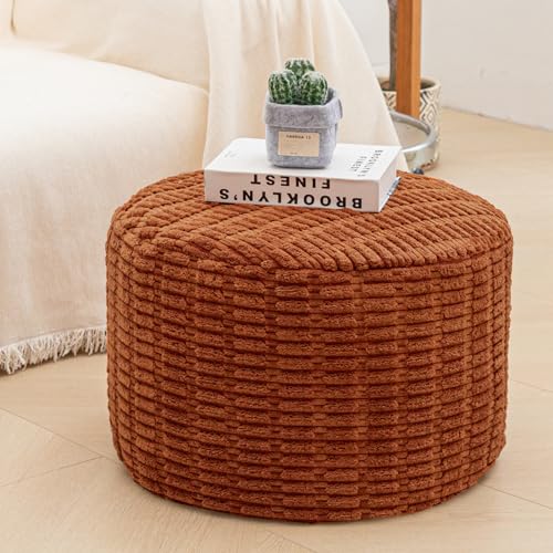 Asuprui Pouf Ottoman Round Ottoman Foot Rest Foot Stool Poufs for Living Room Bean Bag Chair Floor Pouf Storage Solution or Wedding - Image 4