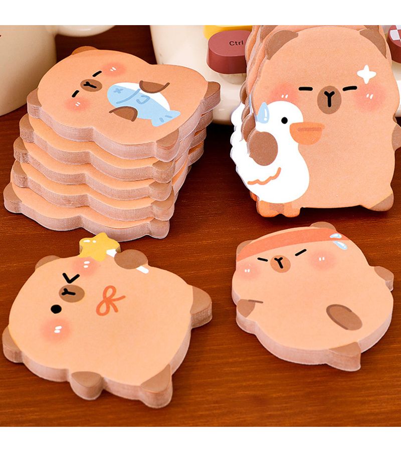 240 قطعة من ملاحظات لاصقة إبداعية على شكل كابيبارا - Image 1
