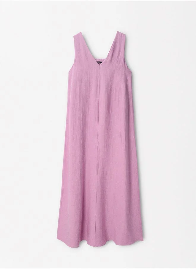 PARFOIS Long Dress With Texture